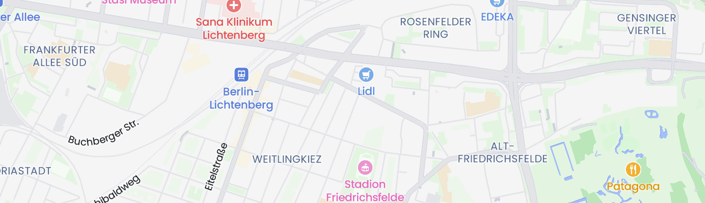 Karte mit dem ungefähren Standort
