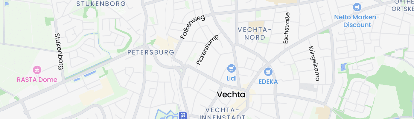 Karte mit dem ungefähren Standort