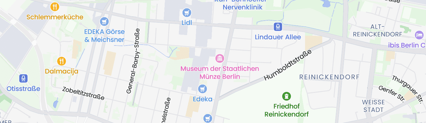 Karte mit dem ungefähren Standort