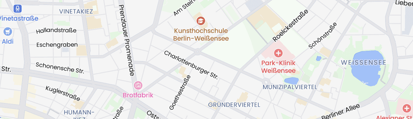 Karte mit dem ungefähren Standort