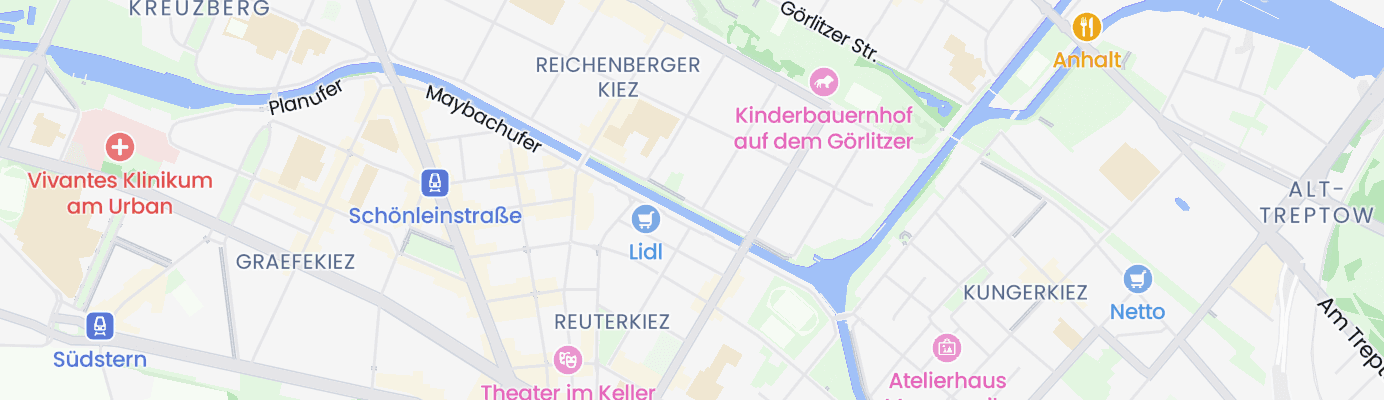 Karte mit dem ungefähren Standort