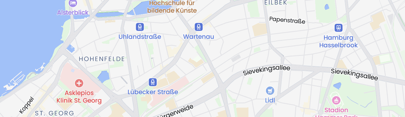 Karte mit dem ungefähren Standort