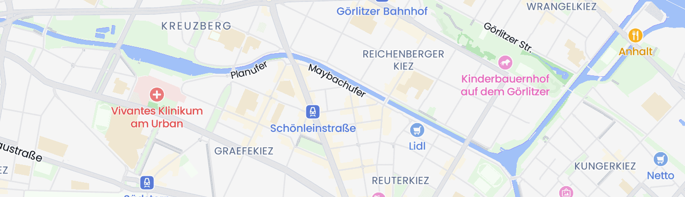 Karte mit dem ungefähren Standort