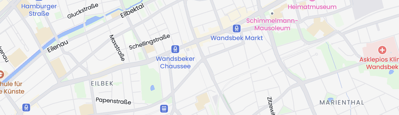 Karte mit dem ungefähren Standort