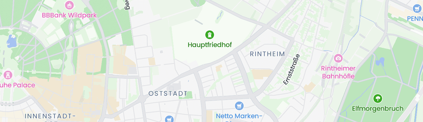 Karte mit dem ungefähren Standort