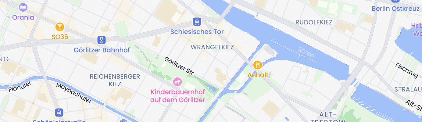Karte mit dem ungefähren Standort