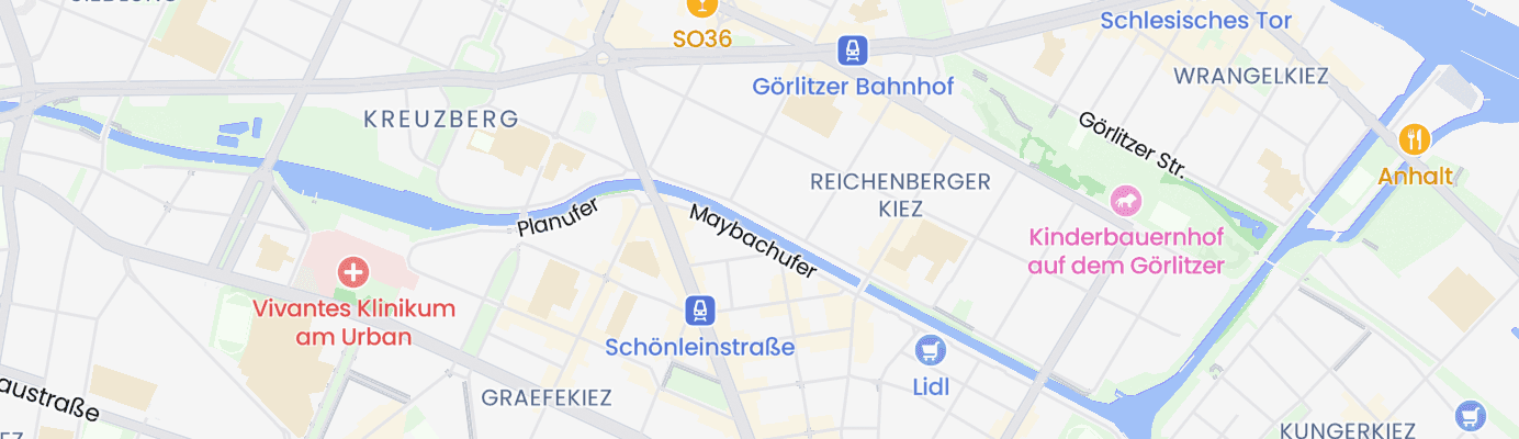 Karte mit dem ungefähren Standort