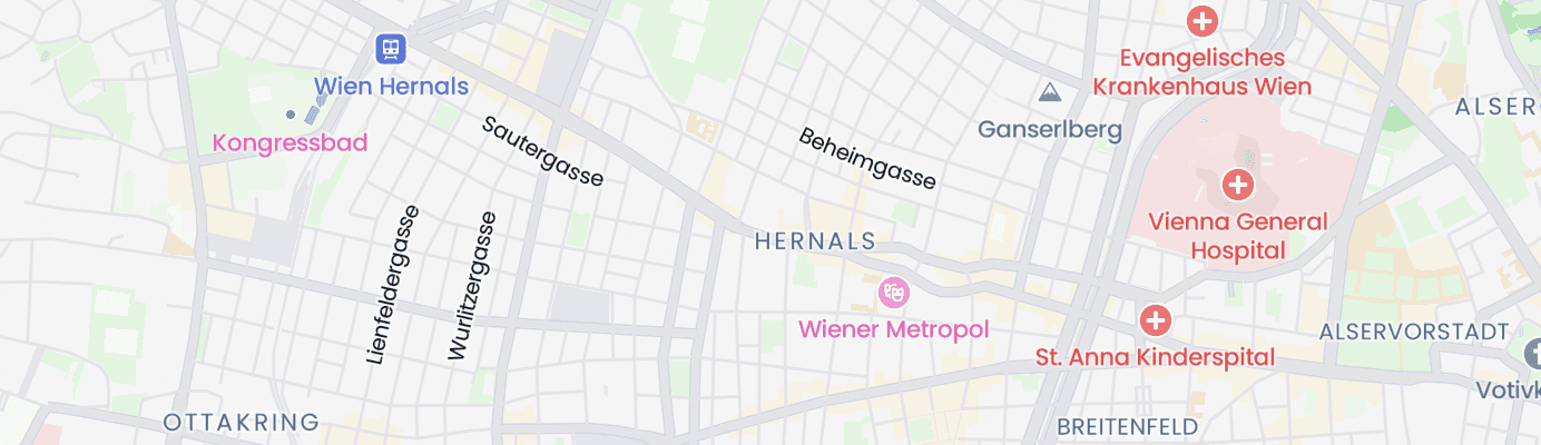 Karte mit dem ungefähren Standort