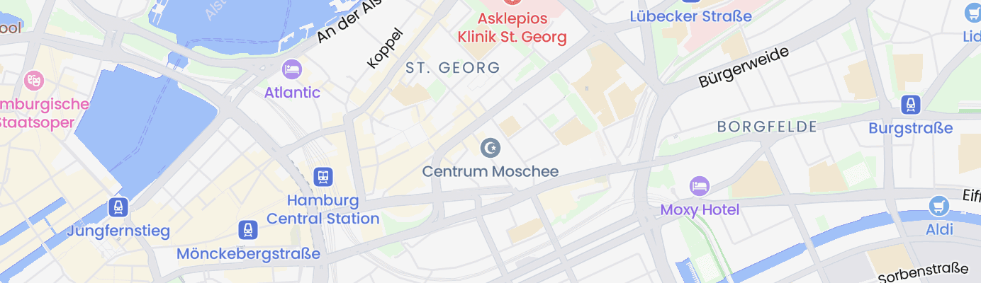 Karte mit dem ungefähren Standort