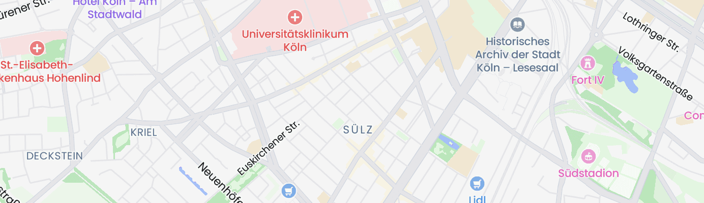Karte mit dem ungefähren Standort