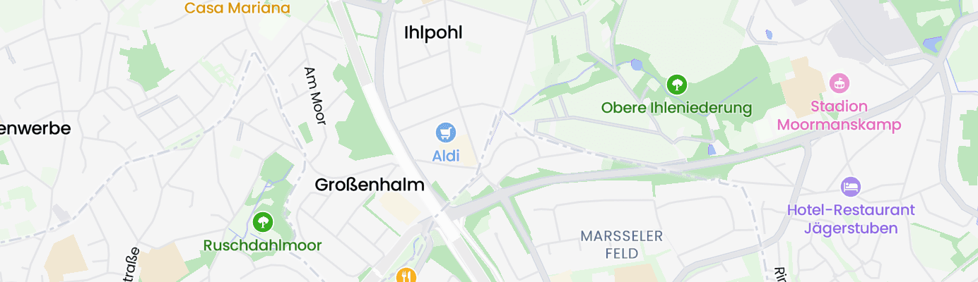 Karte mit dem ungefähren Standort