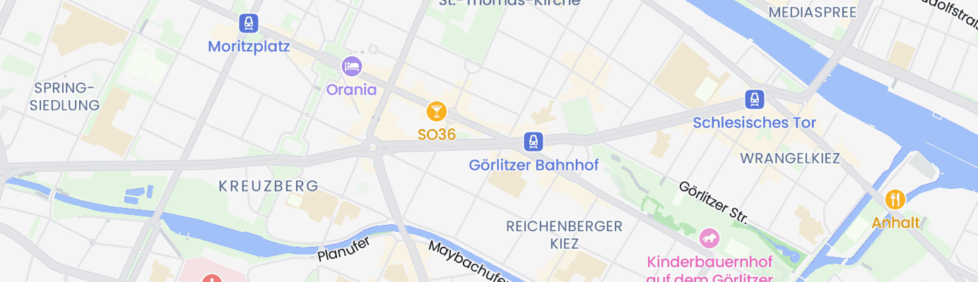 Karte mit dem ungefähren Standort