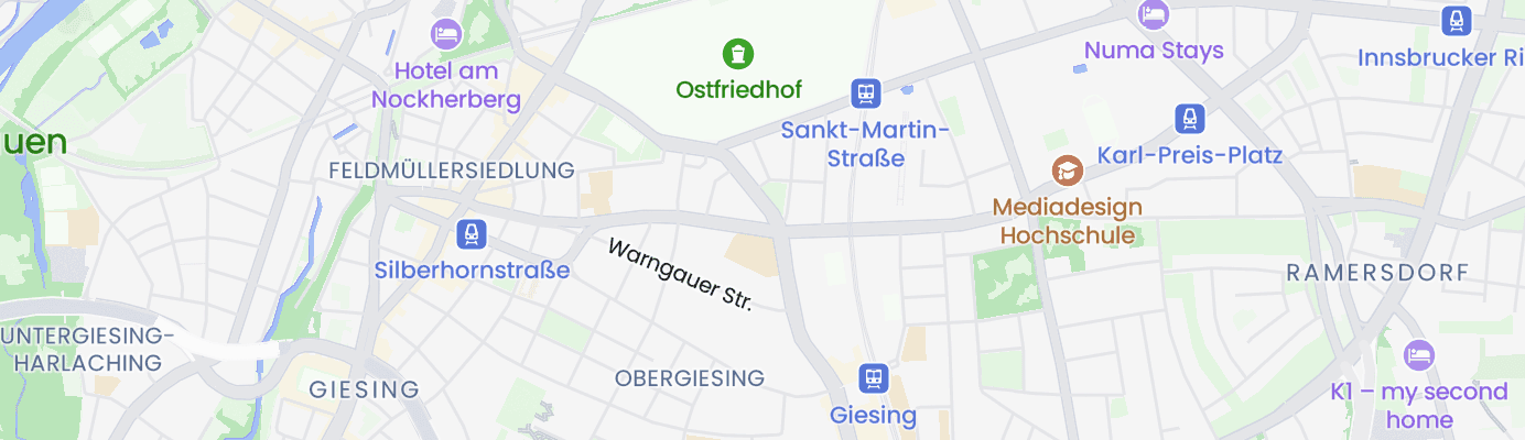 Karte mit dem ungefähren Standort