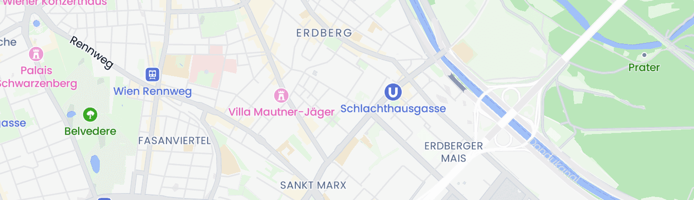 Karte mit dem ungefähren Standort