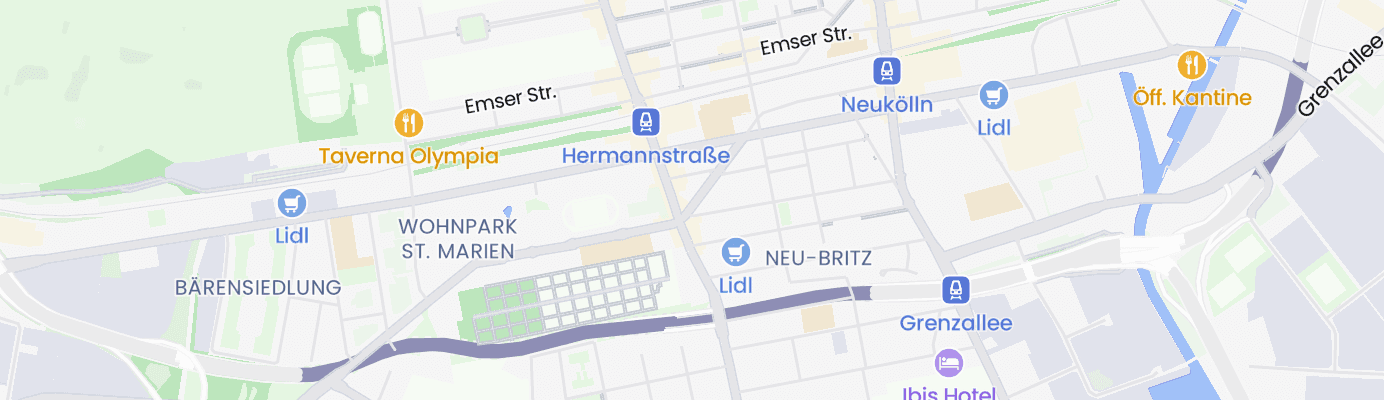 Karte mit dem ungefähren Standort