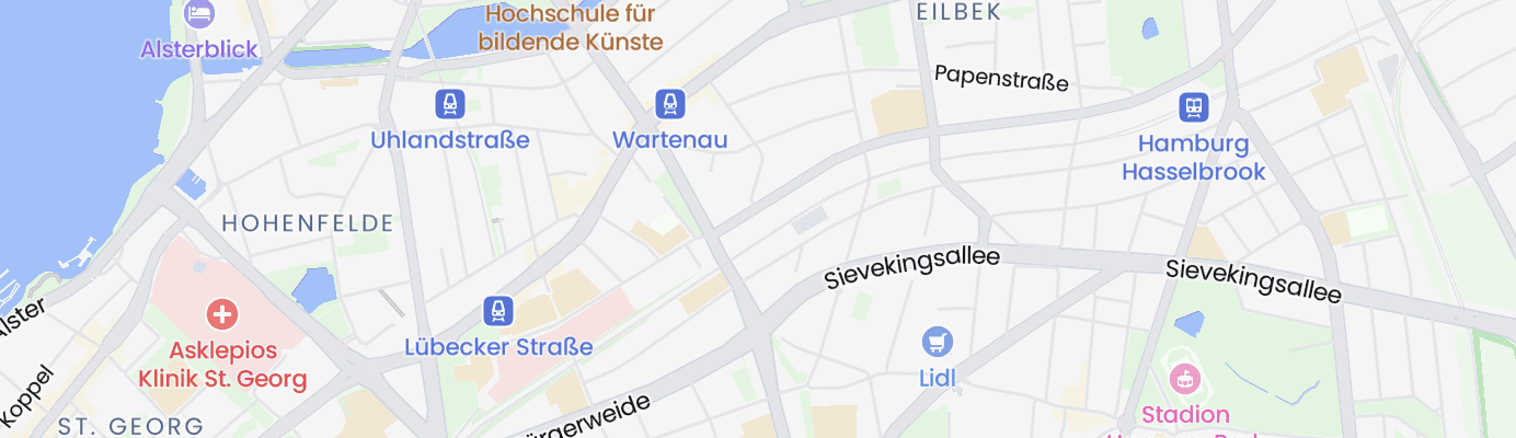 Karte mit dem ungefähren Standort