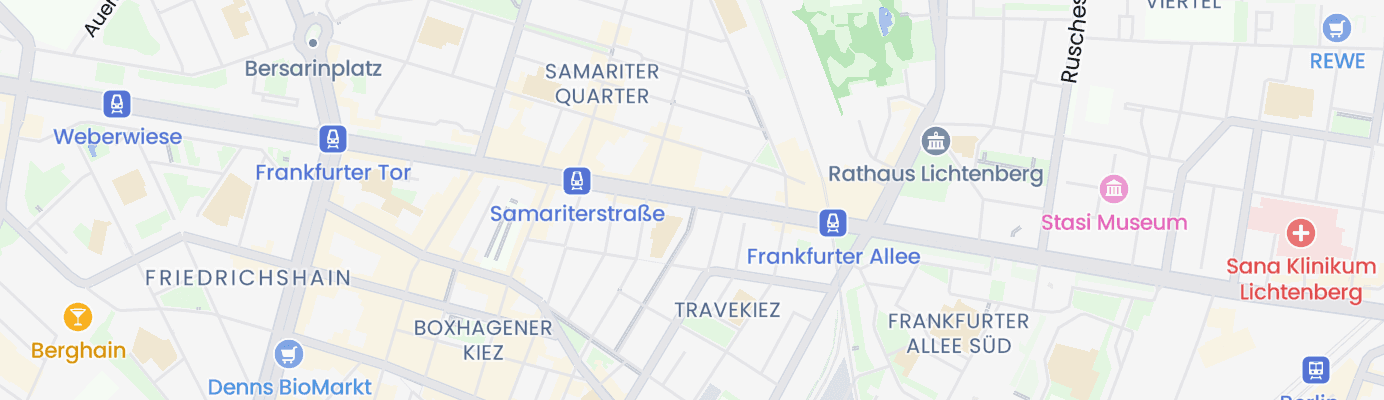 Karte mit dem ungefähren Standort