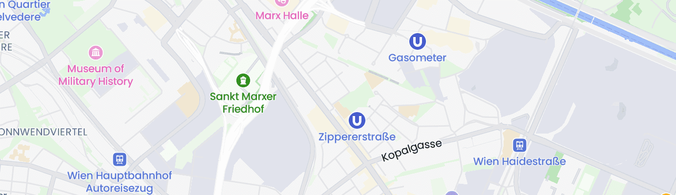 Karte mit dem ungefähren Standort
