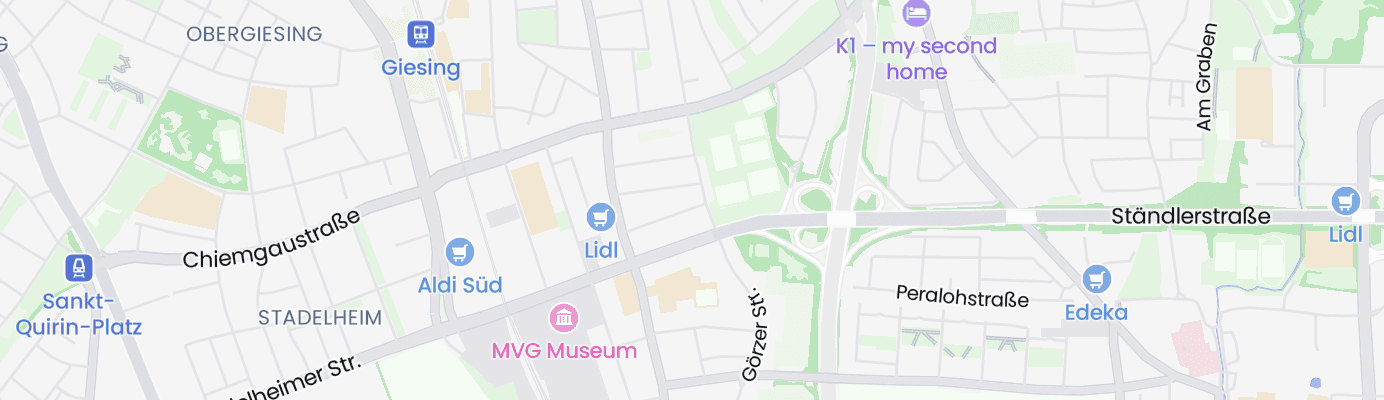Karte mit dem ungefähren Standort