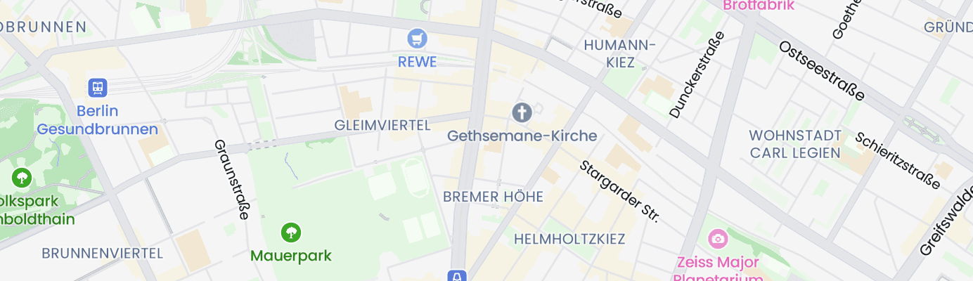 Karte mit dem ungefähren Standort