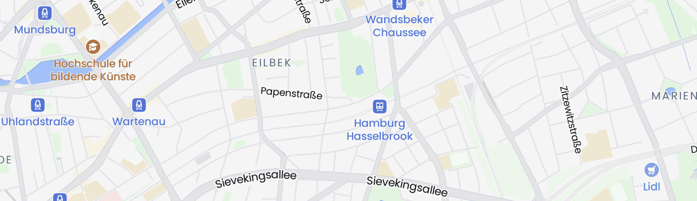 Karte mit dem ungefähren Standort