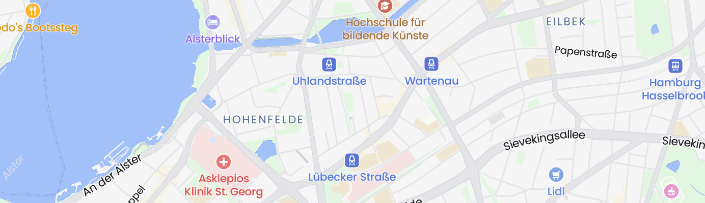 Karte mit dem ungefähren Standort