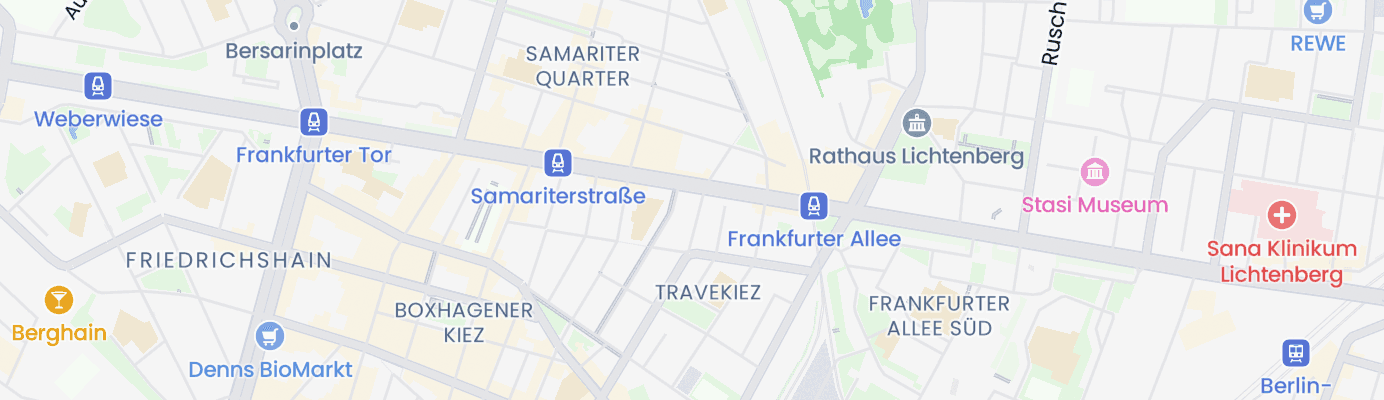 Karte mit dem ungefähren Standort