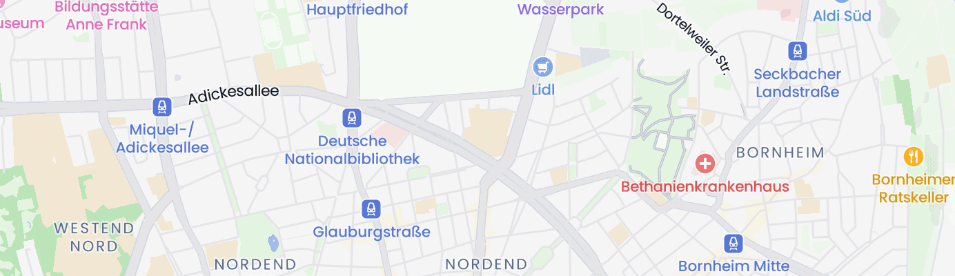 Karte mit dem ungefähren Standort