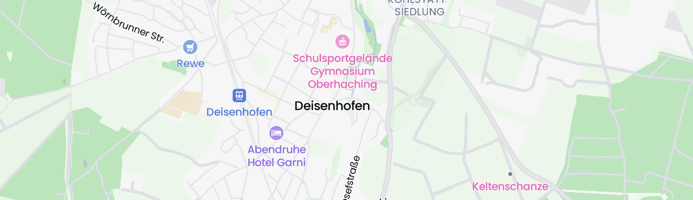 Karte mit dem ungefähren Standort