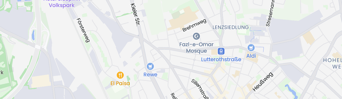 Karte mit dem ungefähren Standort