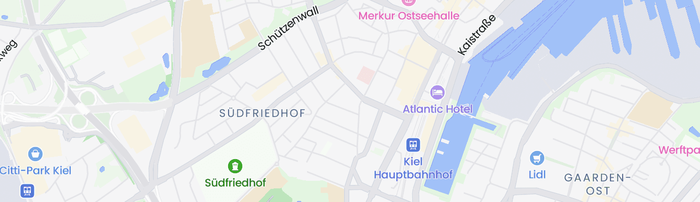 Karte mit dem ungefähren Standort