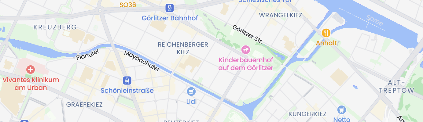 Karte mit dem ungefähren Standort