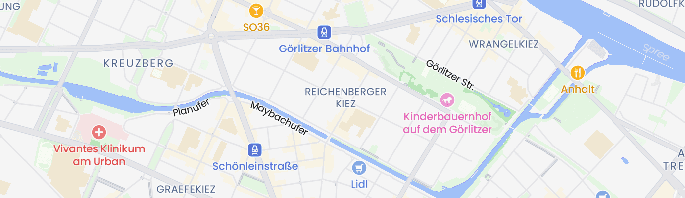 Karte mit dem ungefähren Standort