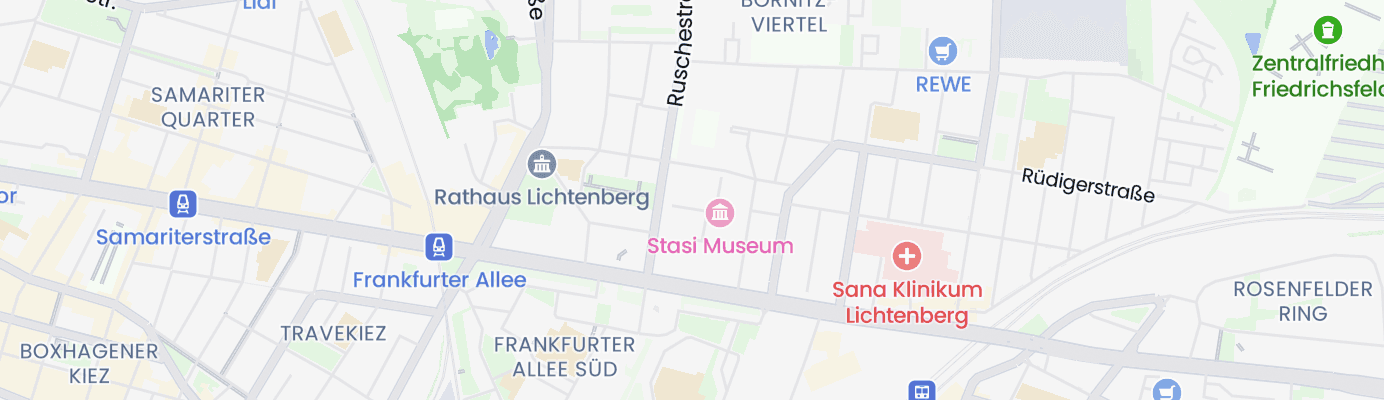 Karte mit dem ungefähren Standort