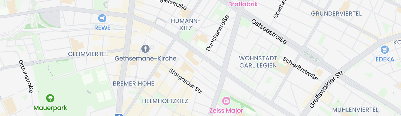 Karte mit dem ungefähren Standort