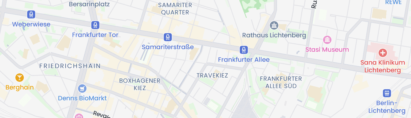 Karte mit dem ungefähren Standort