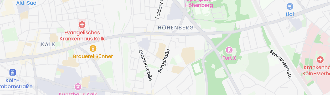 Karte mit dem ungefähren Standort