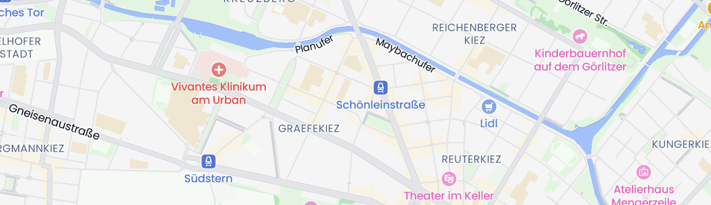 Karte mit dem ungefähren Standort