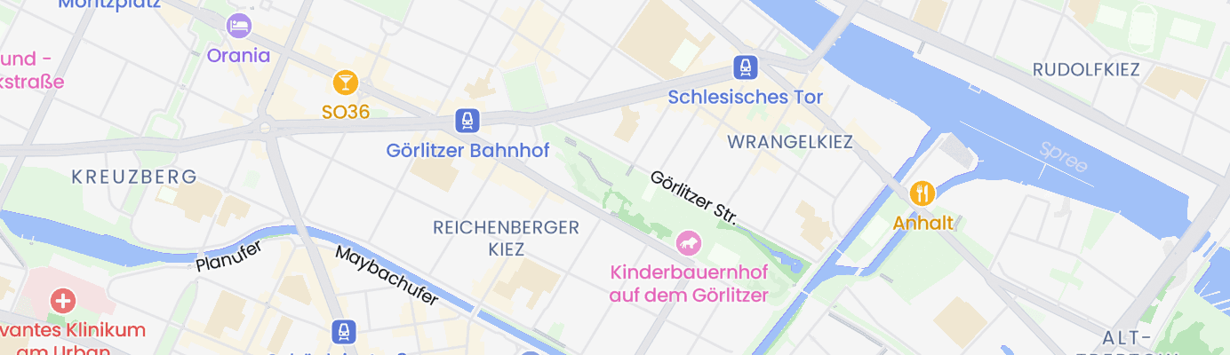 Karte mit dem ungefähren Standort