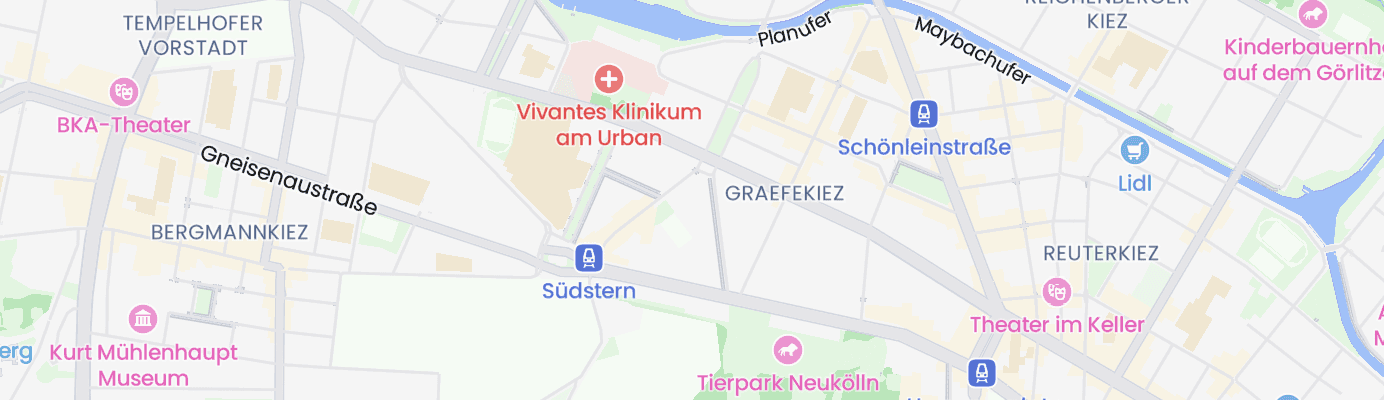 Karte mit dem ungefähren Standort