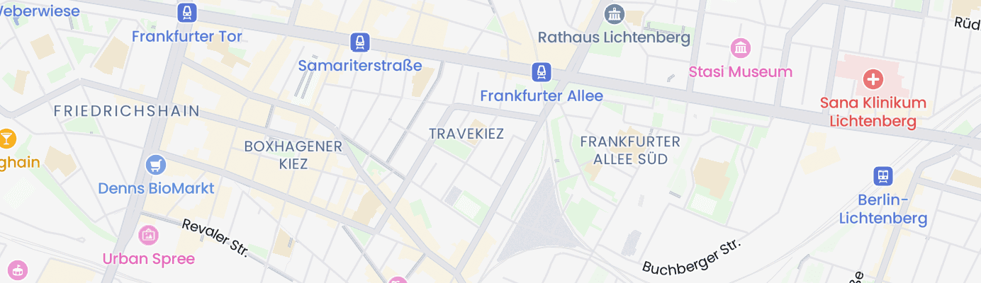 Karte mit dem ungefähren Standort