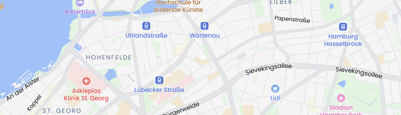 Karte mit dem ungefähren Standort