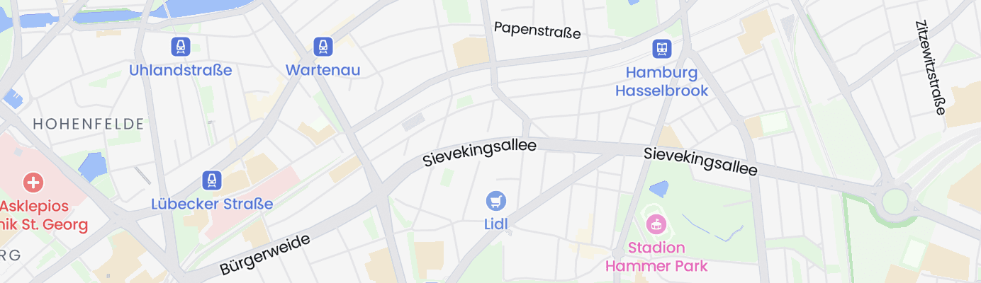 Karte mit dem ungefähren Standort