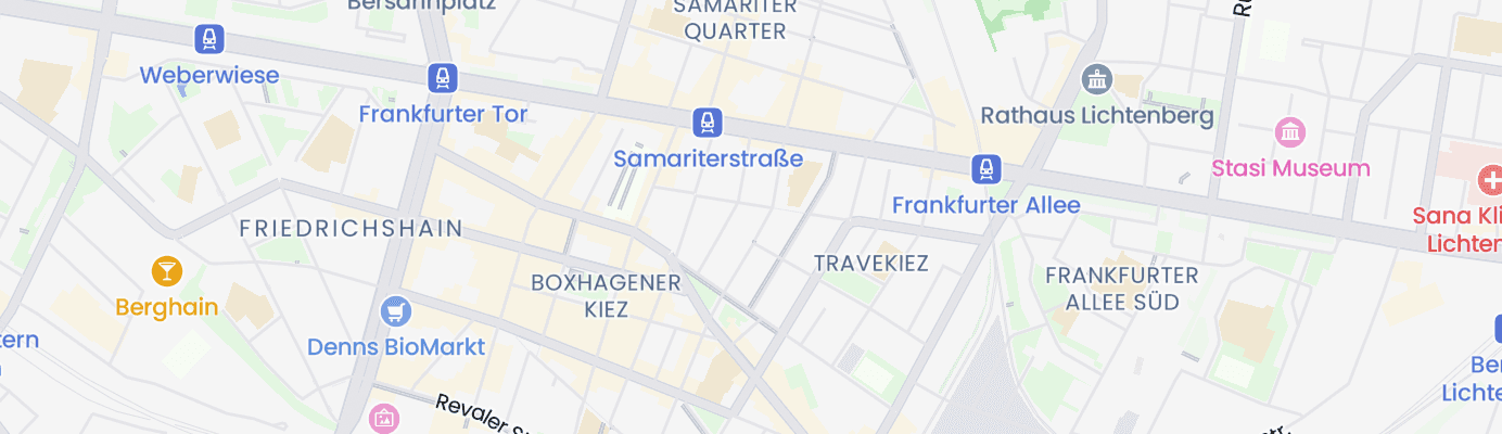 Karte mit dem ungefähren Standort