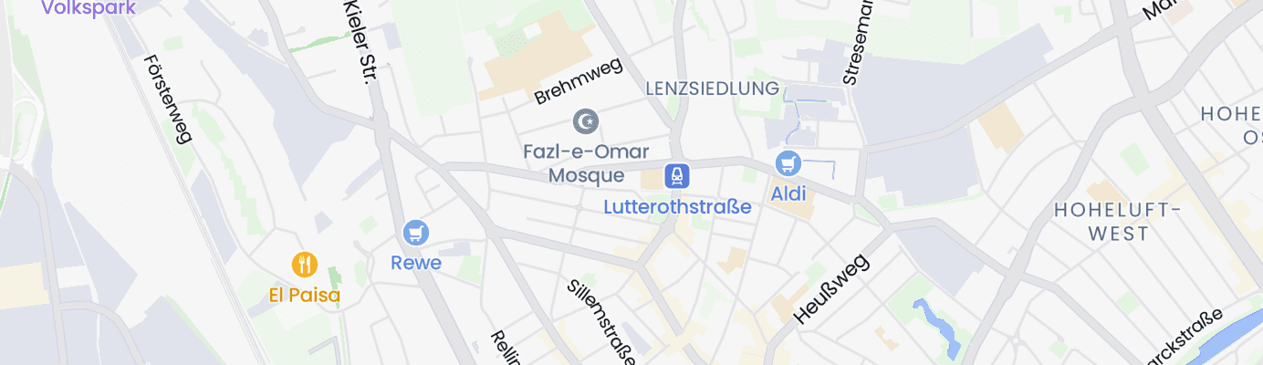Karte mit dem ungefähren Standort