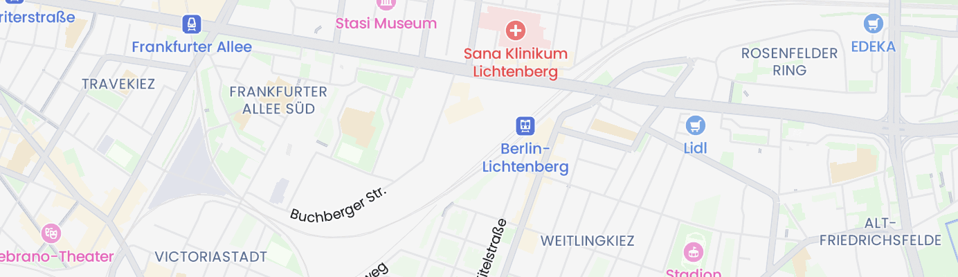 Karte mit dem ungefähren Standort
