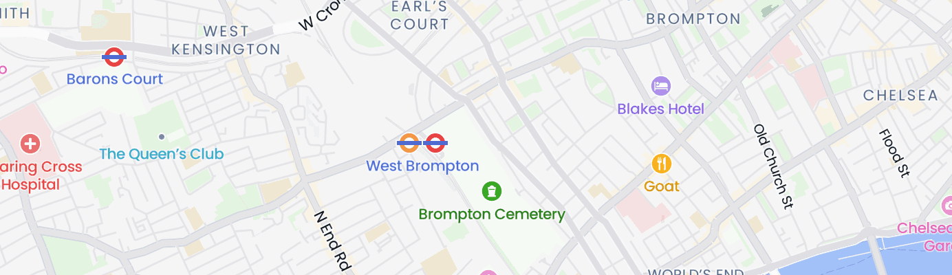 Map showing the approximate location