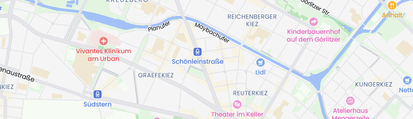 Karte mit dem ungefähren Standort