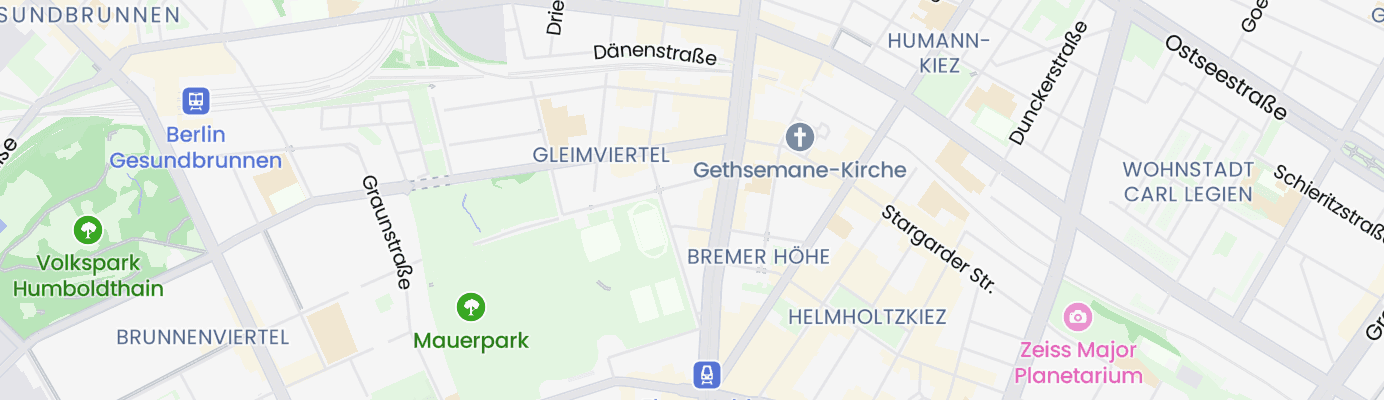 Karte mit dem ungefähren Standort