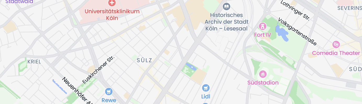 Karte mit dem ungefähren Standort